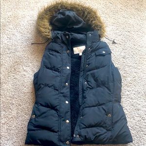 Banana Republic Sherpa Puffy Vest with Hoodie
